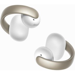 Casti true wireless Soundcore AeroClip Open-Ear Clip-On, 4 Microfoane si AI, Hi-Res, IPX4, Alb