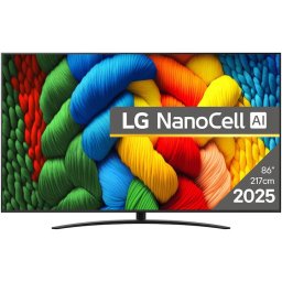 Televizor LG NanoCell 86NANO81A3A, Diagonala 218 cm, Rezolutie 3840 x 2160, Smart, 4K Ultra HD, Clasa F, Albastru inchis