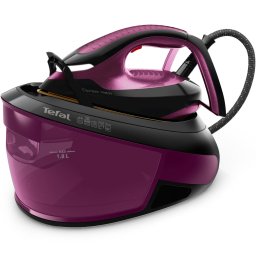 Statie de calcat Tefal Express Vision SV8152E0, 2800W, presiune 6.9 bari, jet de abur 480 g/min, abur variabil 0-130 g/min, rezervor detasabil 1.8L, varf iluminare LED, colector calcar, oprire automata, talpa Durilium airglide autoclean, Violet