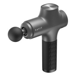 Pistol de masaj Havit MG1503, care este un dispozitiv portabil, destinat relaxarii musculare si recuperarii dupa efort fizic, Negru