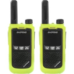 Set 2 statii radio PMR Baofeng BF-T17, Walkie-Talkie, raza actiune teren deschis pana la 10 km, Verde