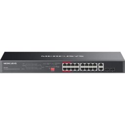 Switch MERCUSYS MS120GP, 20 Porturi, 16 PoE+, Unmanaged, Rackmount
