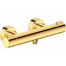 Baterie dus Duravit TH4220000034, aparenta, termostat, monocomanda, cartus ceramic, Auriu