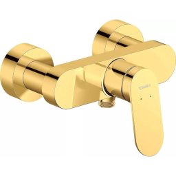 Baterie dus Duravit Wave WA4230000034, aparenta, monocomanda, diverter, cartus ceramic, Auriu lucios