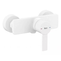 Baterie dus Roca Targa, monocomanda, Alb mat
