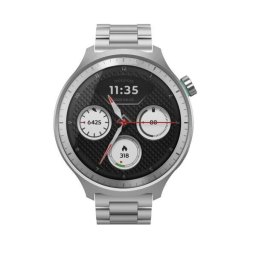 Smartwatch Moto Watch Special Edition Silver, 1.43 inch, Bluetooth 5.3 + GPS, 512 MB + 4 GB RAM, PANTONE Herbal Garden Silicone Band