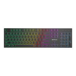Tastatura cu fir SERIOUX SRXK-SKB709RGB, iluminare RGB, USB, 104 taste, ABS, US Layout, Negru