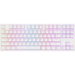 Tastatura Gaming Genesis Thor 404 TKL RGB, cu fir, lungime cablu 1.8 m, Alb
