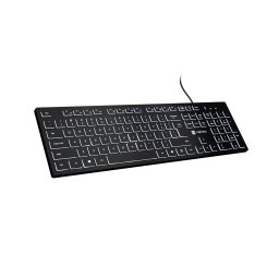 Tastatura Natec Herring Slim, Cu fir, Lungime cablu 1.5 m, USB, Negru