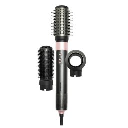 Aparat de coafat profesional Heinner HAS-Y15BLDC-GY3, Motor BLDC, 1500 W, 3 trepte putere, 3 setari temperatura, Ionizare, include perie rotunda medie, perie pentru indreptare, uscator, Gri/Roz