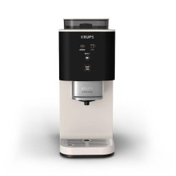 Espressor semi-automat Krups Coffee Crush SA4001E0, 1370 W, 15 bari, rasnita inox, sistem bean-to-cup, preparare one-touch, intensitate cafea ajustabila, compatibil cafea macinata, design ultra-compact, curatare usoara, negru