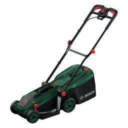 Masina de tuns iarba/gazon pe acumulator Bosch ROTAK18V-34, 18 V, latime taiere 34 cm, inaltime taiere 25-65 mm, 5 trepte de taiere, motor brushless, sac colector 35 l, fara incarcator/acumulator in setul de livrare
