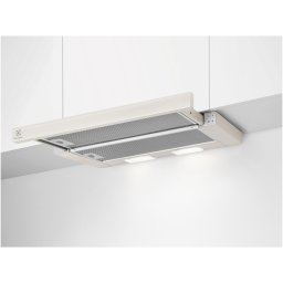 Hota telescopica incorporabila Electrolux LFP326AC, Putere de absorbtie 410 mc/h, 3 viteze, 60 cm, Sticla Crem
