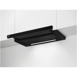 Hota telescopica incorporabila Electrolux LFP626AK, Putere de absorbtie 600 mc/h, 3 viteze, 60 cm, Sticla Neagra
