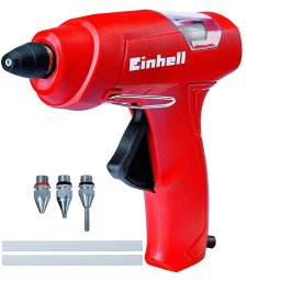 Pistol electric de lipit Einhell TC-GG 30, 30W + 3 capete + 3 batoane lipici, Rosu