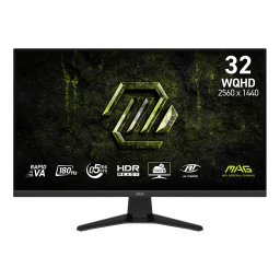 Monitor Gaming MSI MAG 325QF E18V, 31.5", Rapid VA, WQHD, 2560 x 1440, HDMI, DisplayPort, Adaptive-Sync, HDR Ready, 180 Hz, 0.5ms, Negru