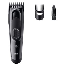 Aparat de tuns Braun HC5510, 9 lungimi, negru, set 2 capete, Negru