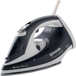 Fier de calcat cu abur Gorenje SIH2200DGT, 2200 W, Capacitate rezervor apa 280 ml, Abur continuu 30 g/min, Oprire automata, Gri inchis-Alb