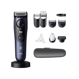 Trimmer Braun Seria 7 BT7540, 40 lungimi, waterproof, Negru-Albastru