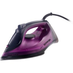 Fier de calcat cu abur Gorenje SIK2400BKV, 2400W, Capacitate rezervor apa 450 ml, Abur continuu 40 g/min, Oprire automata, Violet-Negru