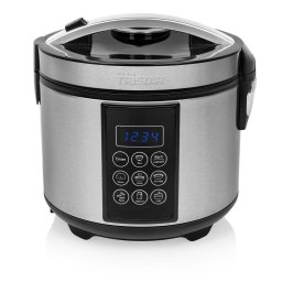 Oala Multicooker si pentru fiert orez Tristar RK-6132, 1.5 L, 500 W, Gri-Argintiu