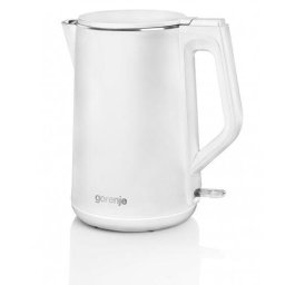 Fierbator electric Gorenje K15DWW, Capacitate 1,5 l, Putere 2200 W, Plastic, Alb
