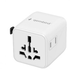 Incarcator retea universal Gembird TPA-INT-01-W, US/UK/EU/AU, siguranta 10A, max 2500W, Alb