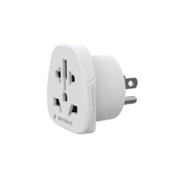 Adaptor de putere Gembird A-AC-USMINTF, 10 A, pentru priza US, Alb