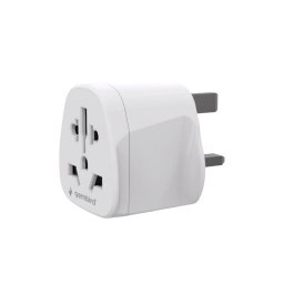 Adaptor de putere Gembird A-AC-UKMINTF, 10 A, pentru UK, Alb