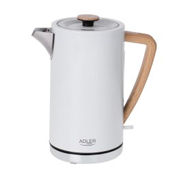 Fierbator de apa Adler STRIX AD 1347w, 1.5 l, 2200 W, Oprire automata, Stocare cablu, Alb