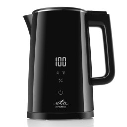 Fierbator electric Eta Emma 5595 90000, 2200 W, 1.5 L, pereti dubli, 40 - 100 ° C, afisaj LED, otel inoxidabil, Negru