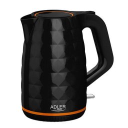Fierbator Electric Adler, model AD 1277, 1,7L, 2200W, Plastic, Negru