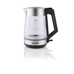Fierbator Electric Gorenje K17OGS, 1.7 L, 2200 W, Sticla-Otel inoxidabil