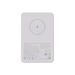 Acumulator extern magnetic Xiaomi BHR9303GL, 5000 mAh, Wireless, 10 W, Alb