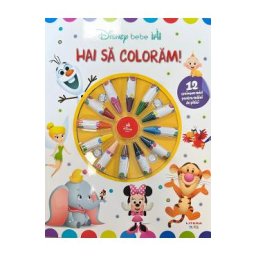 Disney bebe. Hai sa coloram! 12 creioane mici pentru maini de pitici