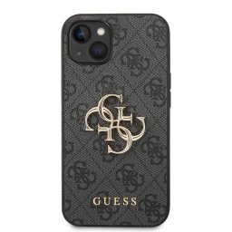 Husa Husa Leather 4G Metal Logo iPhone 14 Grey