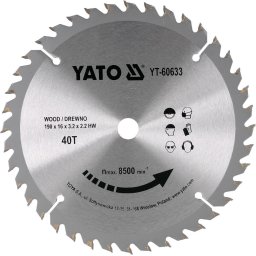 Disc cu Vidia pentru Lemn Diametru 190mm, Interior 16mm, 40 Dinti