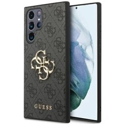 Husa Guess GUHCS23L4GMGGR S23 Ultra S918 grey/grey hardcase 4G Big Metal Logo