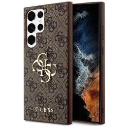 Husa Guess 4G Big Metal Logo case for Samsung Galaxy S24 Ultra - brown
