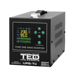 UPS 800VA/500W cu undă sinusoidală pură și runtime extins, compatibil LiFePO4, TED Electric