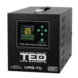 UPS 2000VA/1400W cu undă sinusoidală pură și suport LiFePO4, TED Electric TED006790