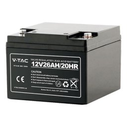 Acumulator gel plumb 12V 26Ah, terminale M5, V-Tac SKU-23454