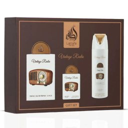 Lattafa Pride Vintage Radio EDP 100 ml + EDP 20 ml + Bodyspray 200 ml (unisex)