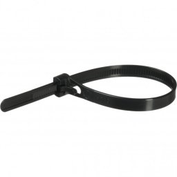 Reusable zip tie POLISPORT 12 piese Negru
