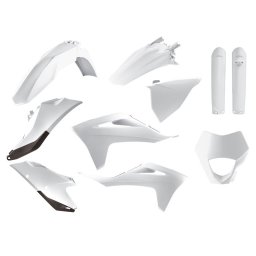 Kit plastice POLISPORT enduro Alb