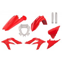 Kit plastice POLISPORT enduro Red White pentru BETA Xtrainer 250 2020-2022, BETA Xtrainer 300 2020-2022