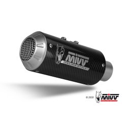 Sistem de evacuare complet 2x1 MIVV MK3 Carbon pentru YAMAHA YZF-R3 2015-2024, YAMAHA MT-03 320 2016-2024