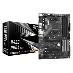 PLACA de BAZA Asrock B450 PRO4 R2.0, skt AM4, ATX, AMD B450, 4 x DDR4, max. 128 GB, 6 x SATA, 2 x M.2, 7.1, B450 PRO4 R2.0
