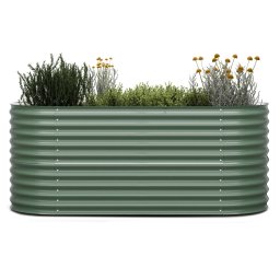Blumfeldt High Grow, ghiveci înalt, 200 x 80 x 100 cm, din tablă de oțel ondulată, ușor de asamblat, rezistent la rugină și îngheț (GDMB4-Bl-HG-200-DM)