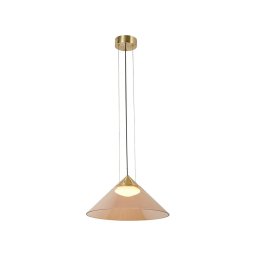 Lustră suspendată pe cablu PRESTO 1xGX53/10W/230V Ø 42 cm auriu/bej fumuriu